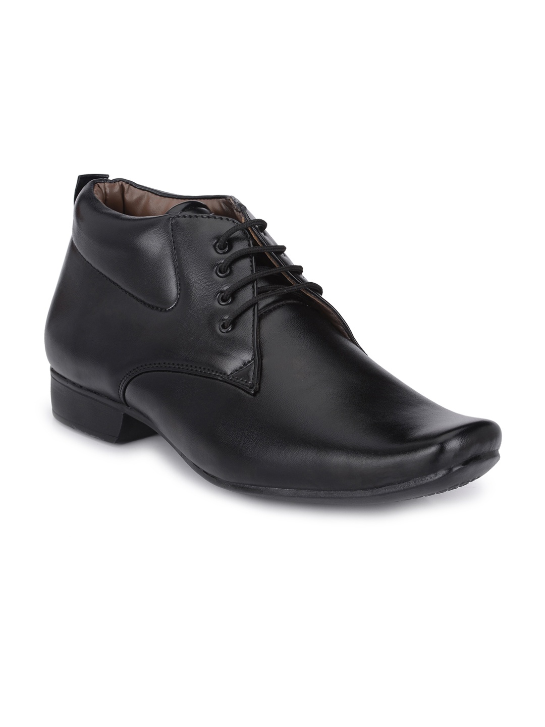 

John Karsun Men Black High-Top Derbys Formal shoes