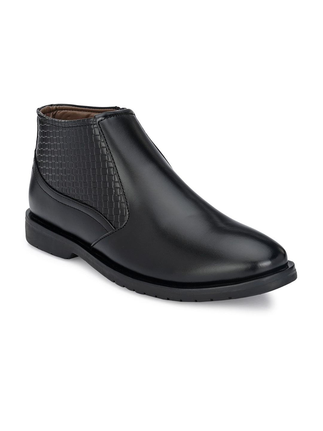 

John Karsun Men Black Biker Solid Boots