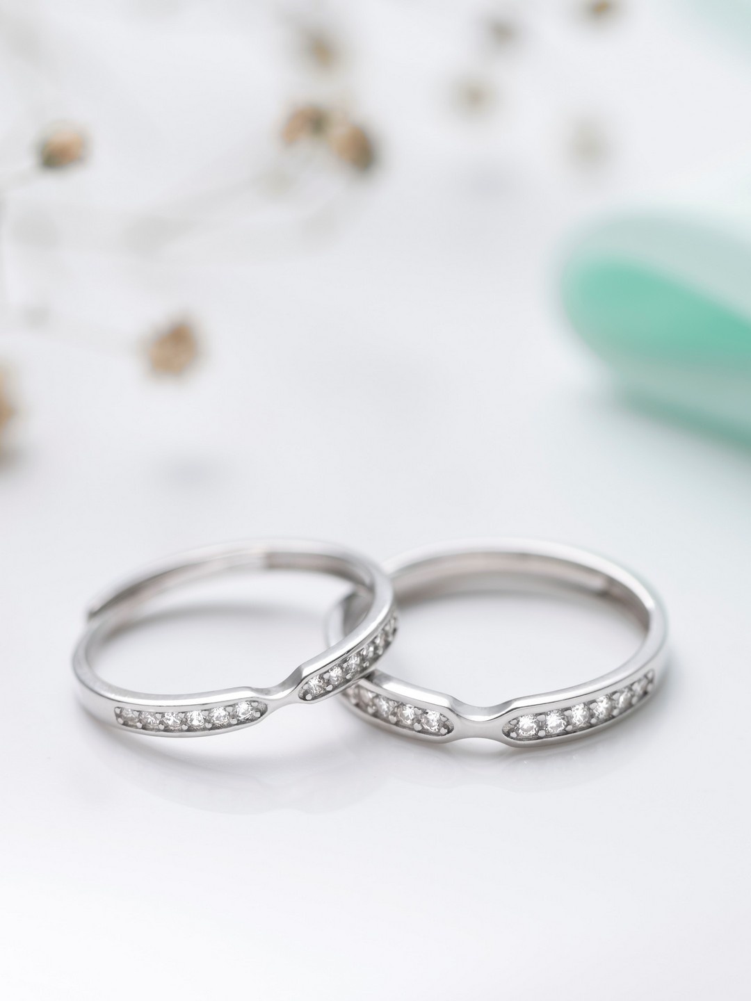 

Zavya Women 925 Sterling Silver Couple Finger Rings