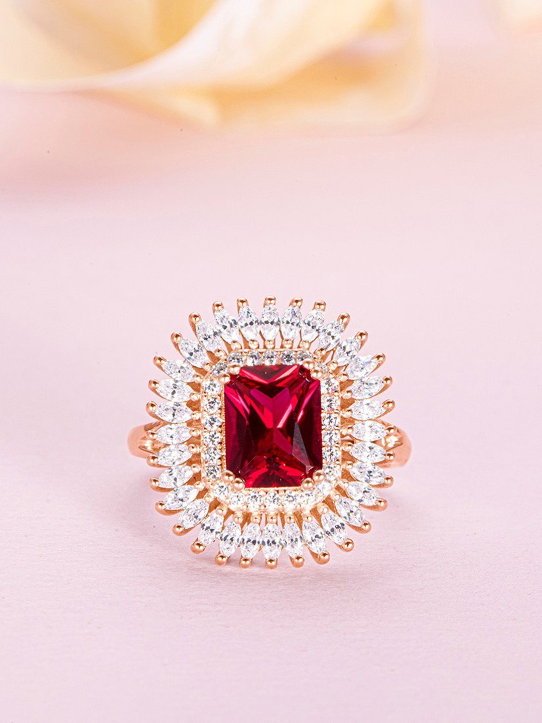 

Zavya Women 925 Sterling Silver CZ Studded Finger Rings