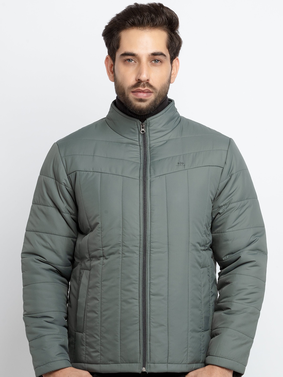 

Status Quo Men Green Puffer Jacket