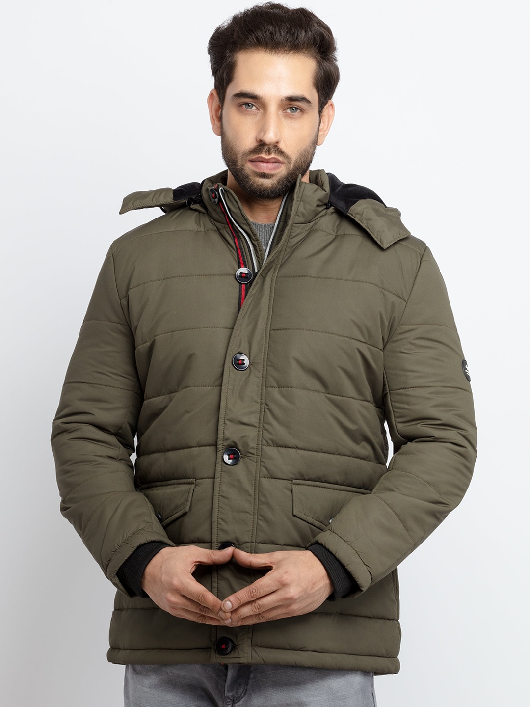 

Status Quo Men Olive Green Padded Jacket