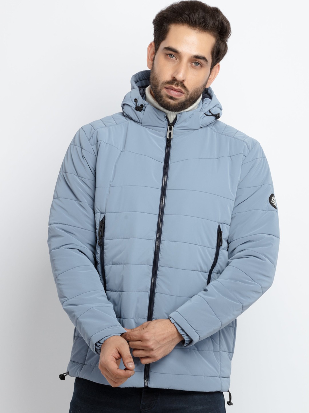 

Status Quo Men Blue Puffer Jacket