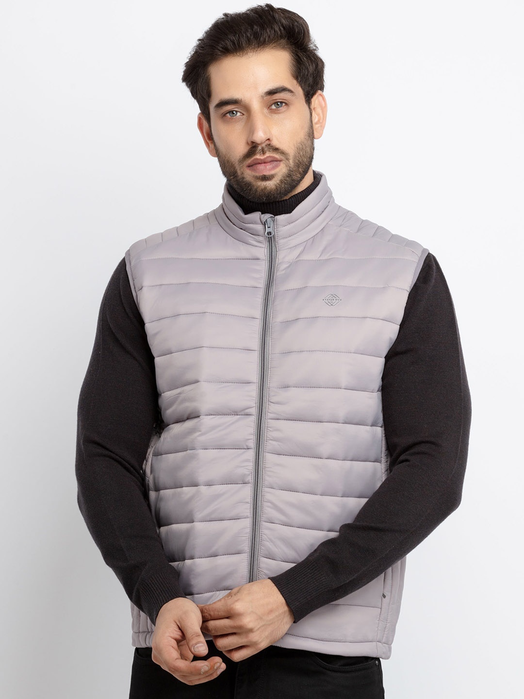 

Status Quo Men Grey Padded Jacket