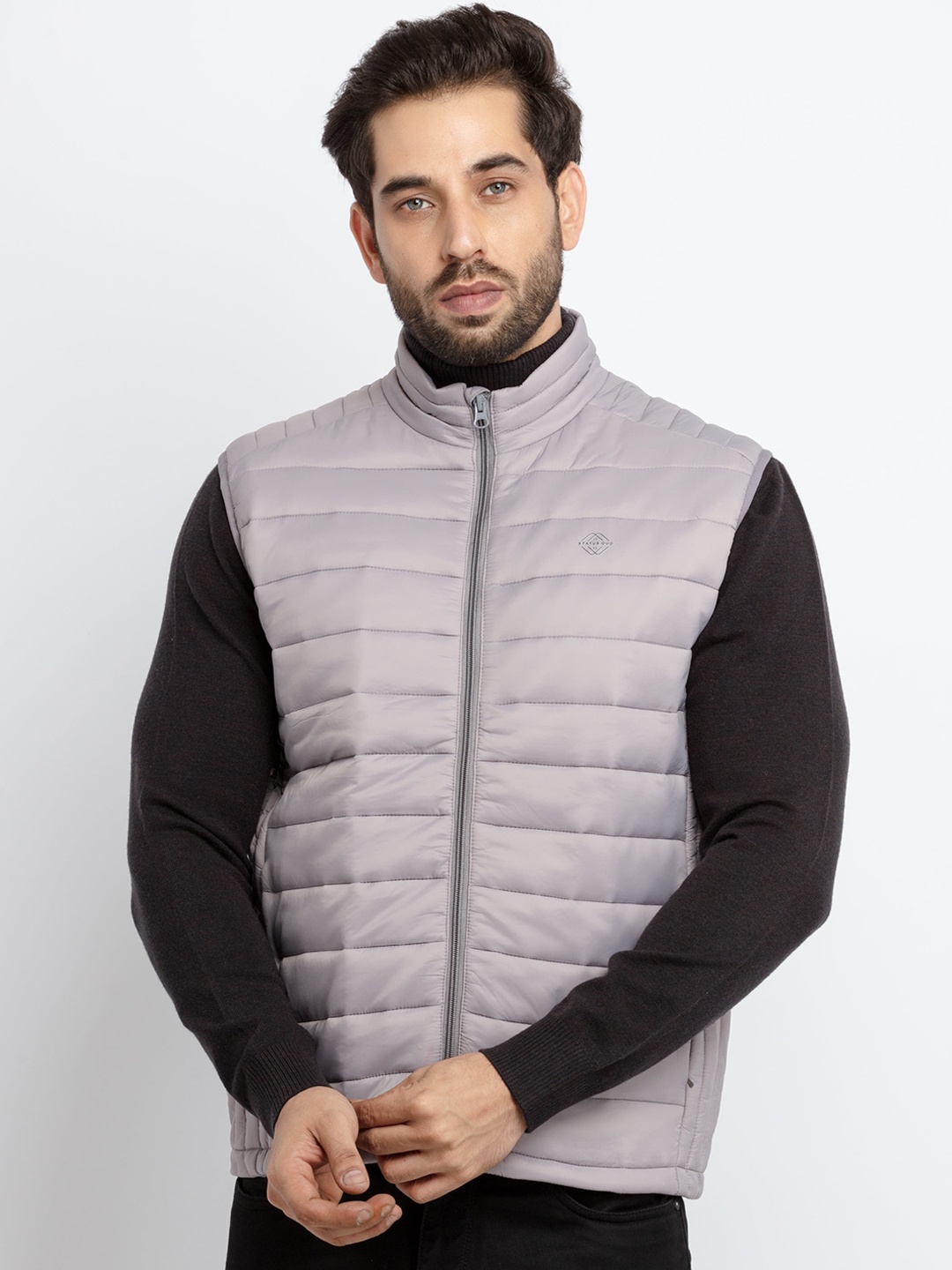 

Status Quo Men Grey Padded Jacket