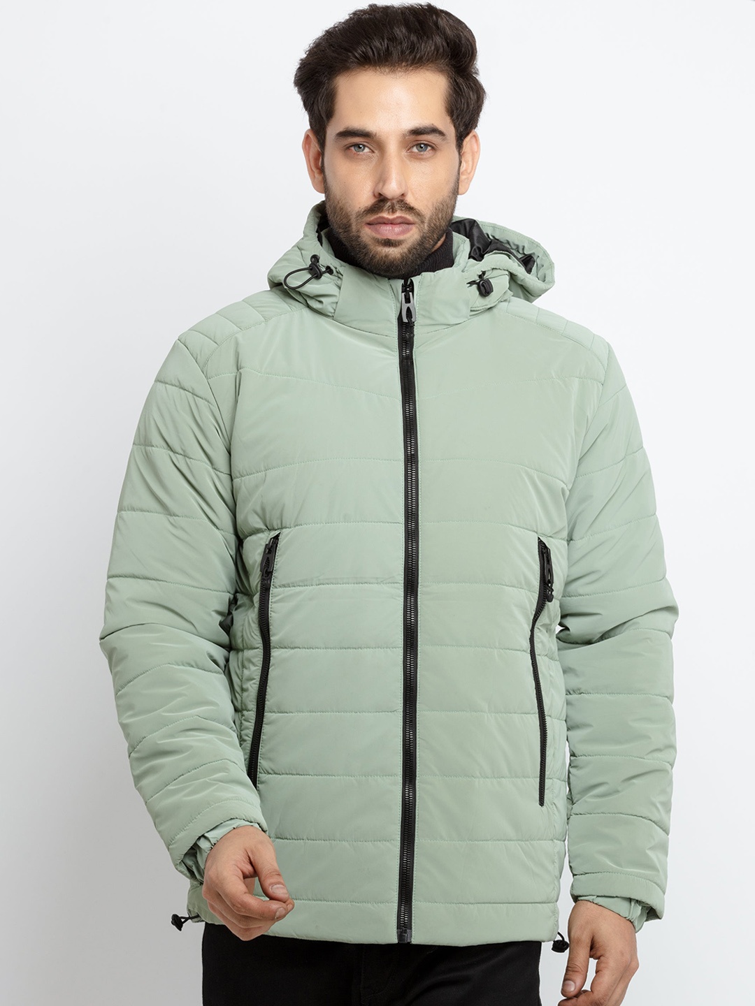 

Status Quo Men Green Puffer Jacket