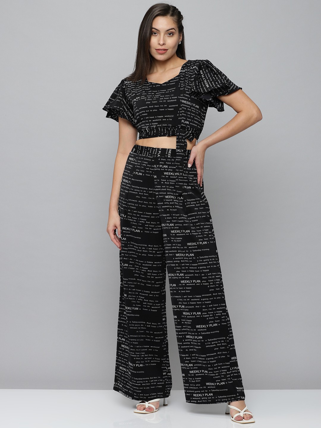 

SHOWOFF Women Black Printed Co-Ords