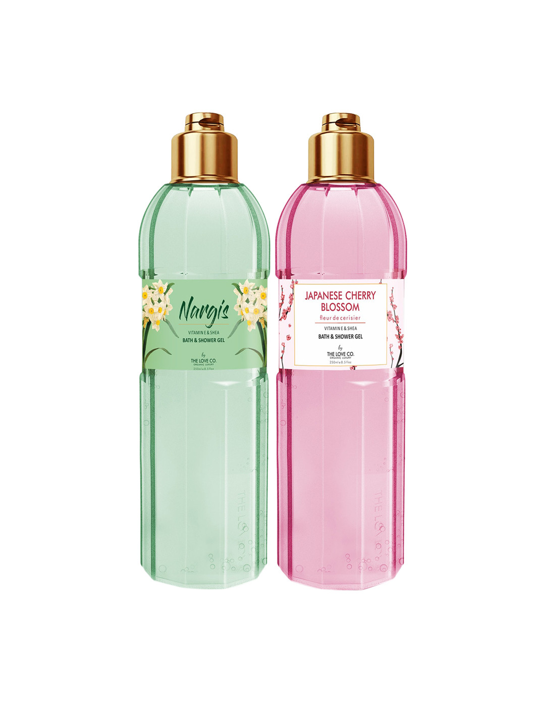 

THE LOVE CO. Set Of 2 Nargis + Cherry Blossom Bath & Shower Gel, Multi