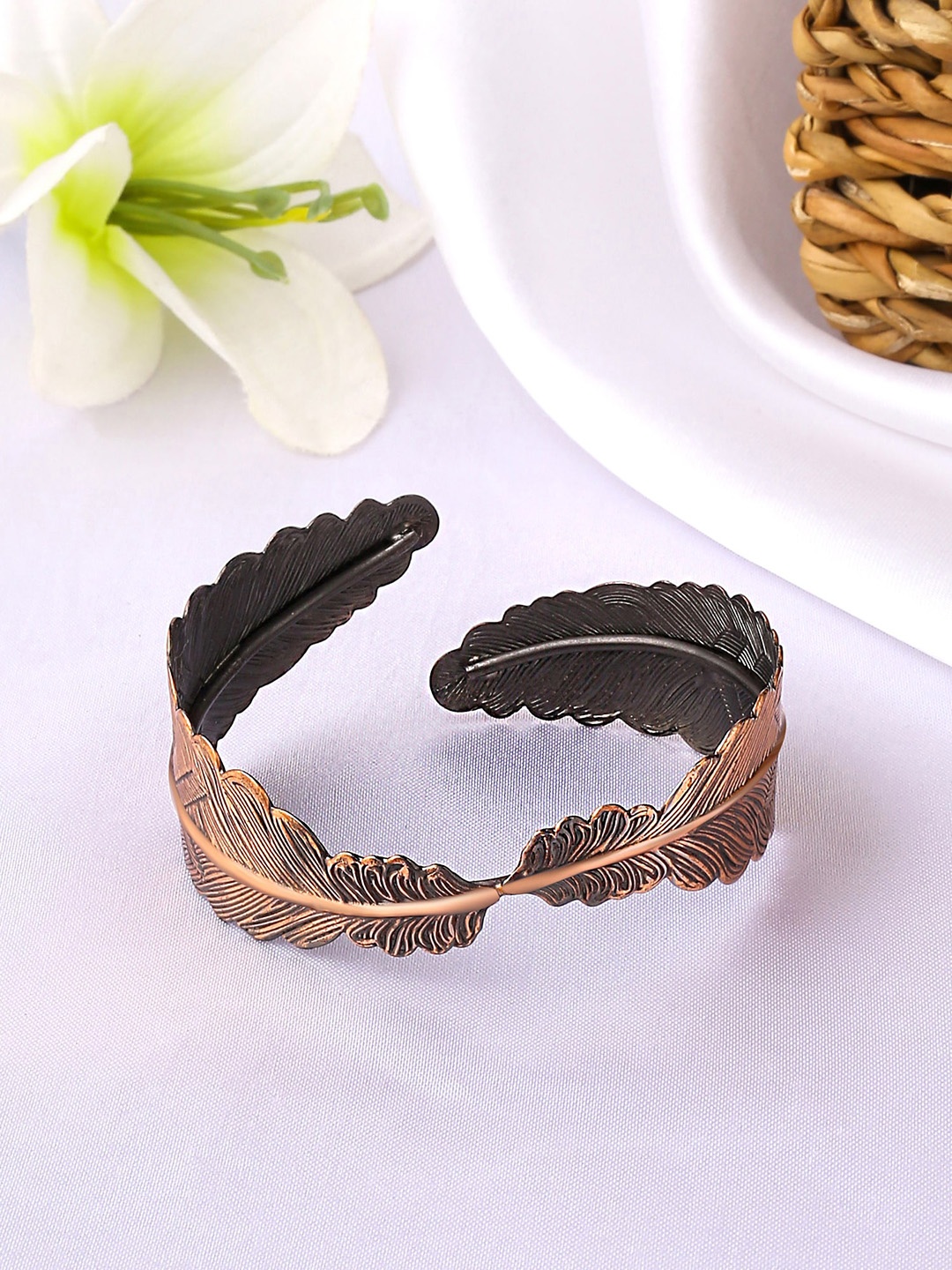 

Yellow Chimes Women German Silver Wraparound Bracelet, Brown