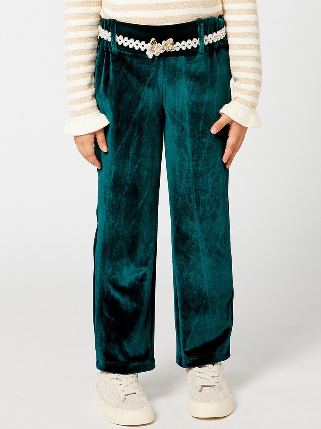 

One Friday Girls Green Relaxed Trousers