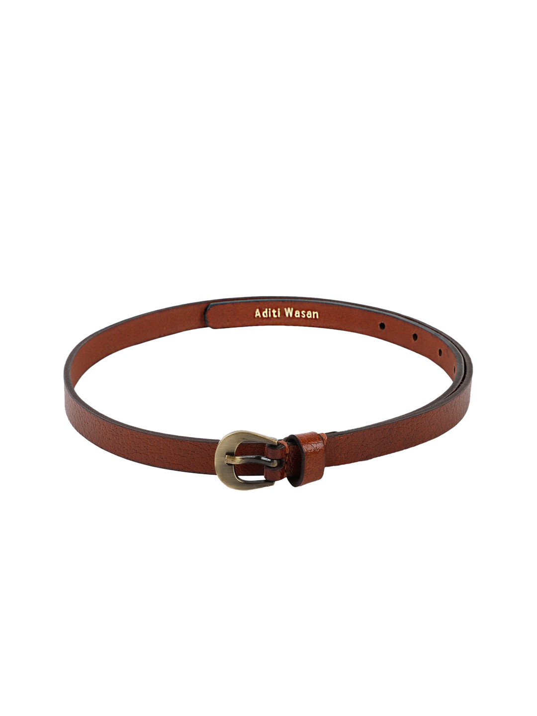 

Aditi Wasan Women Tan Leather Solid Belt