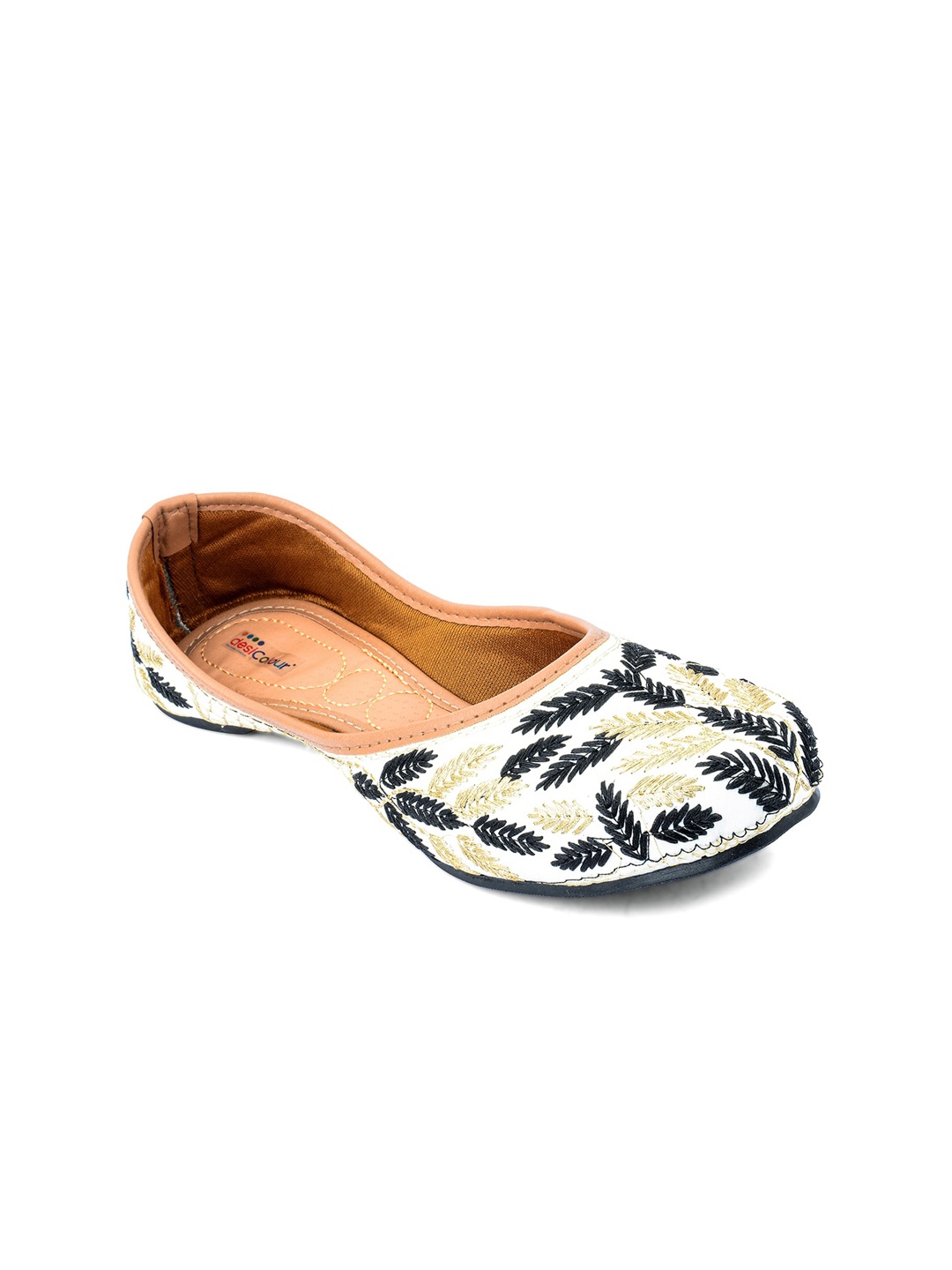 

DESI COLOUR Women Embellished Ethnic Ballerinas Flats, White