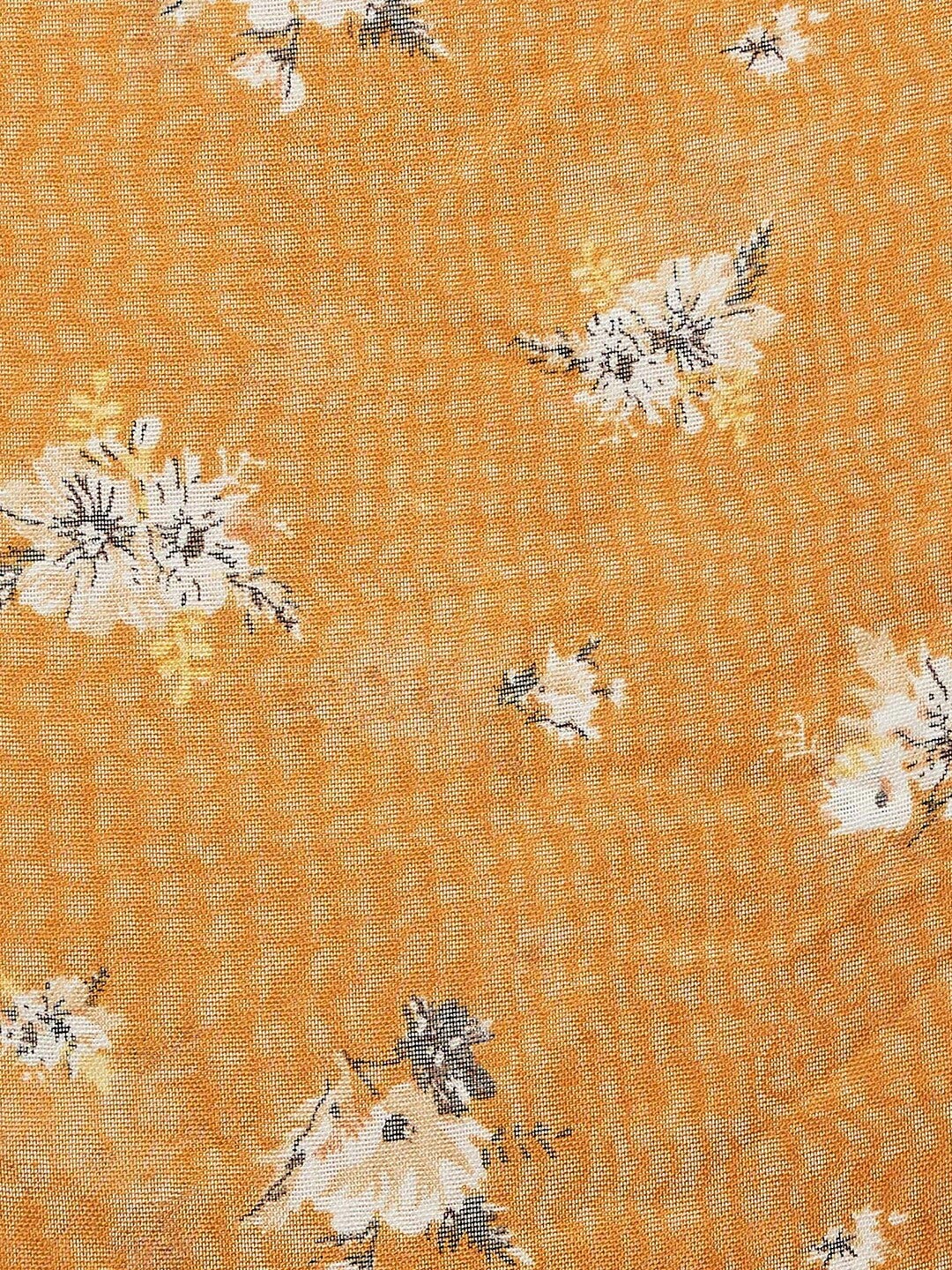 

Max Women Mustard & White Printed Scarf
