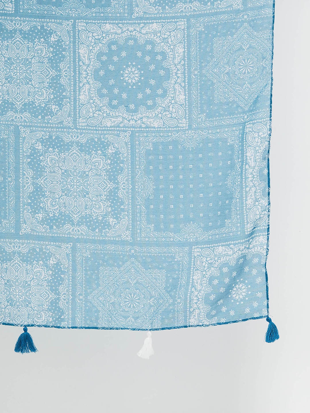 

max Women Printed Polyester Scarf, Blue