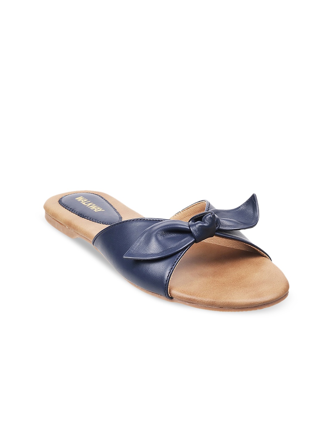 

WALKWAY by Metro Women Open Toe Flats with Bows, Blue