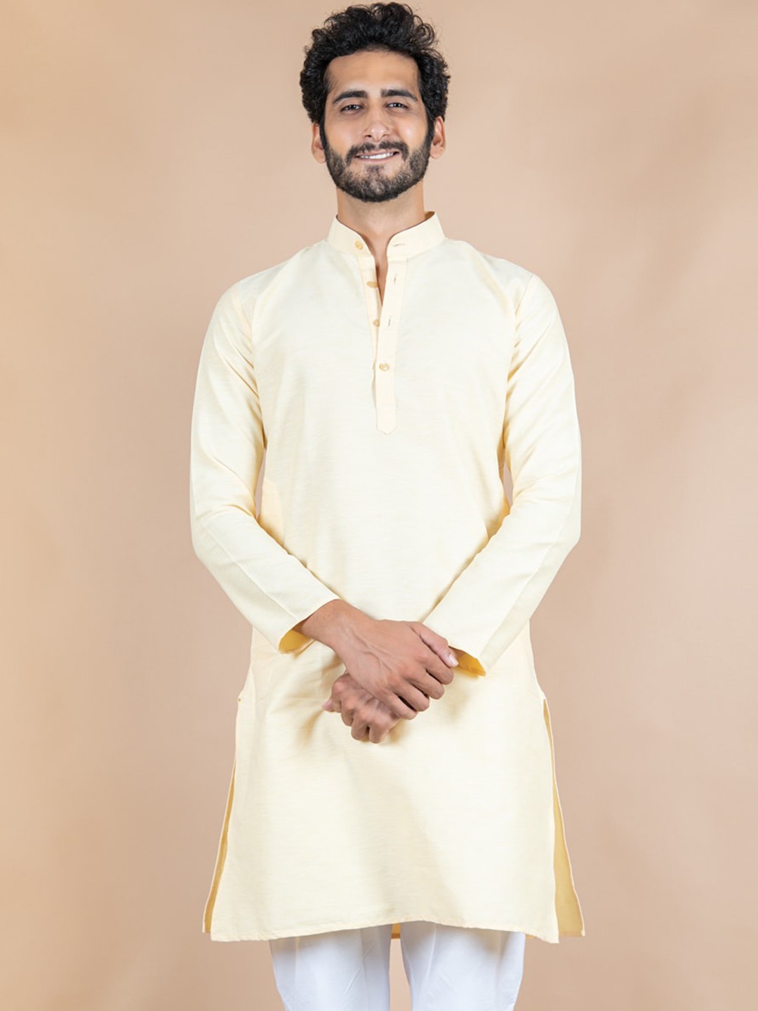 

Tistabene Men Orange Thread Work Kurta