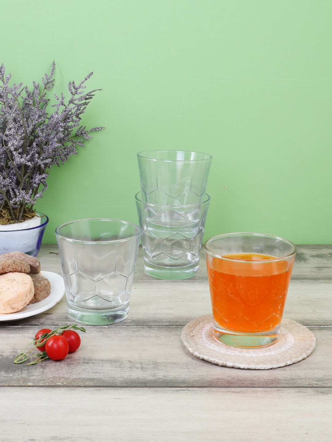 

DURALEX Hexagone Set Of 6 Transparent Textured Tumblers 260ml each
