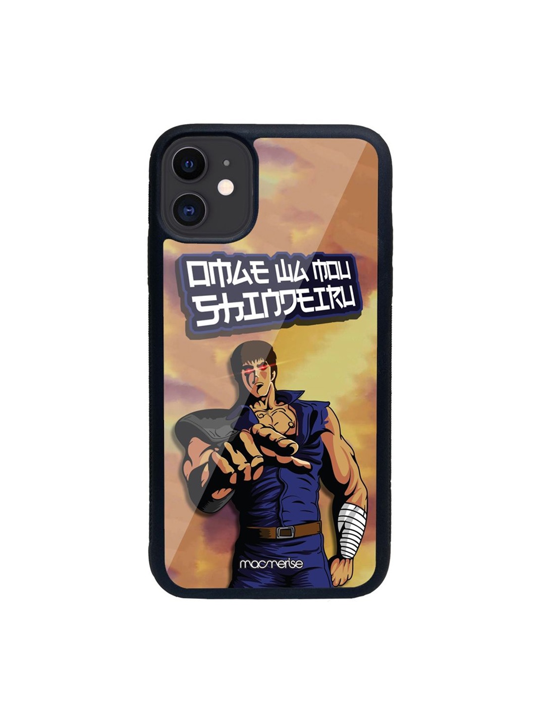 

macmerise Yellow & Blue Printed iPhone 11 Glass Phone Case