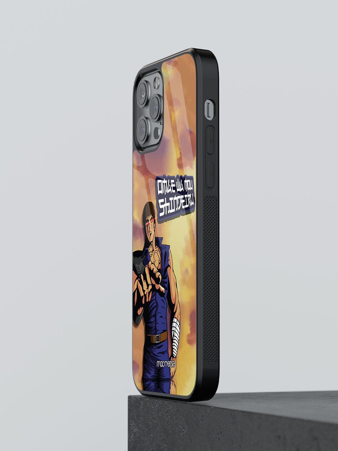 

macmerise Brown Serious Kenshiro Glass Case for iPhone 13 Pro Back Case