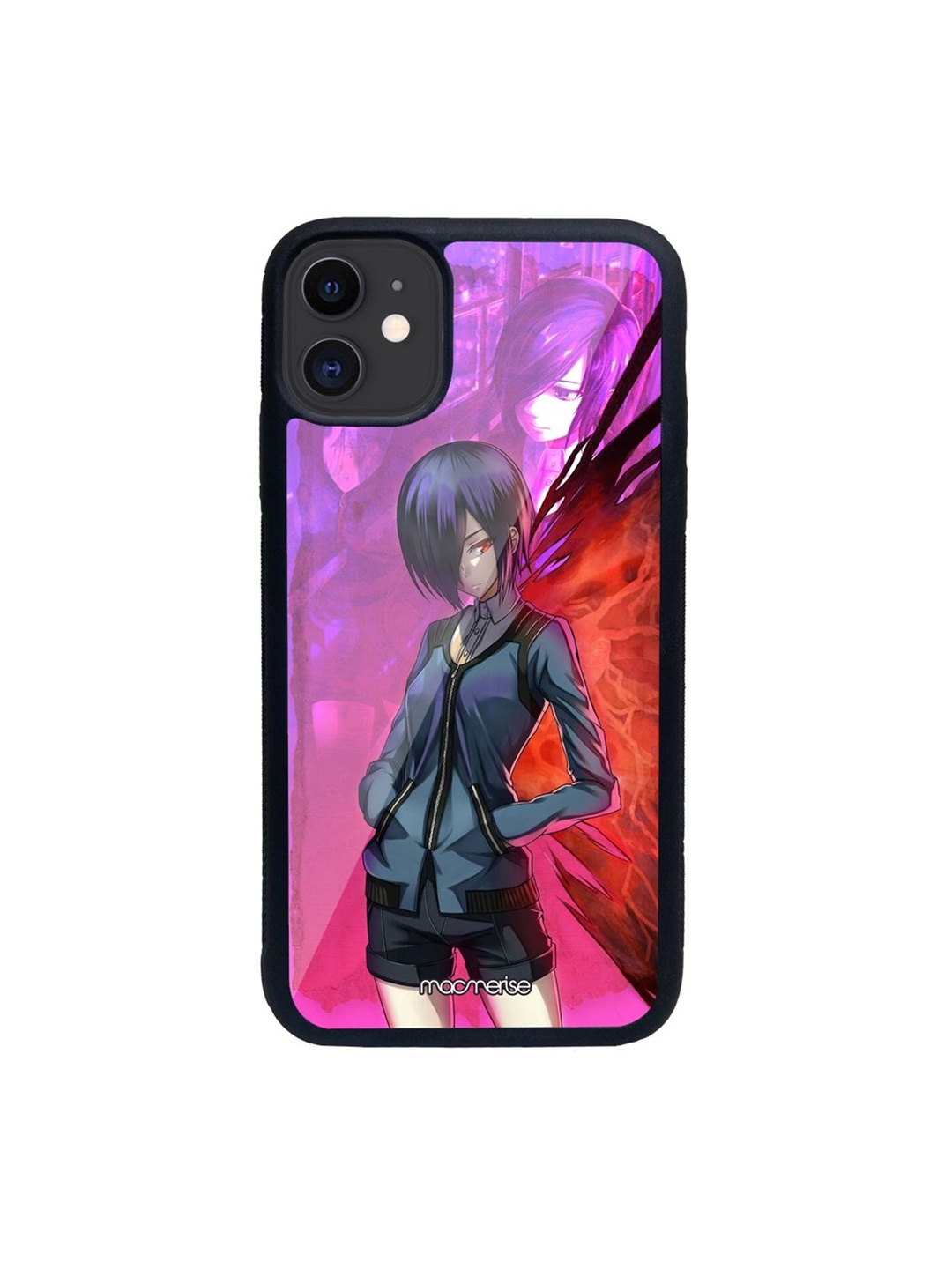 

macmerise Multi-Coloured Printed Touka Kirishima Glass iPhone 11 Back Case