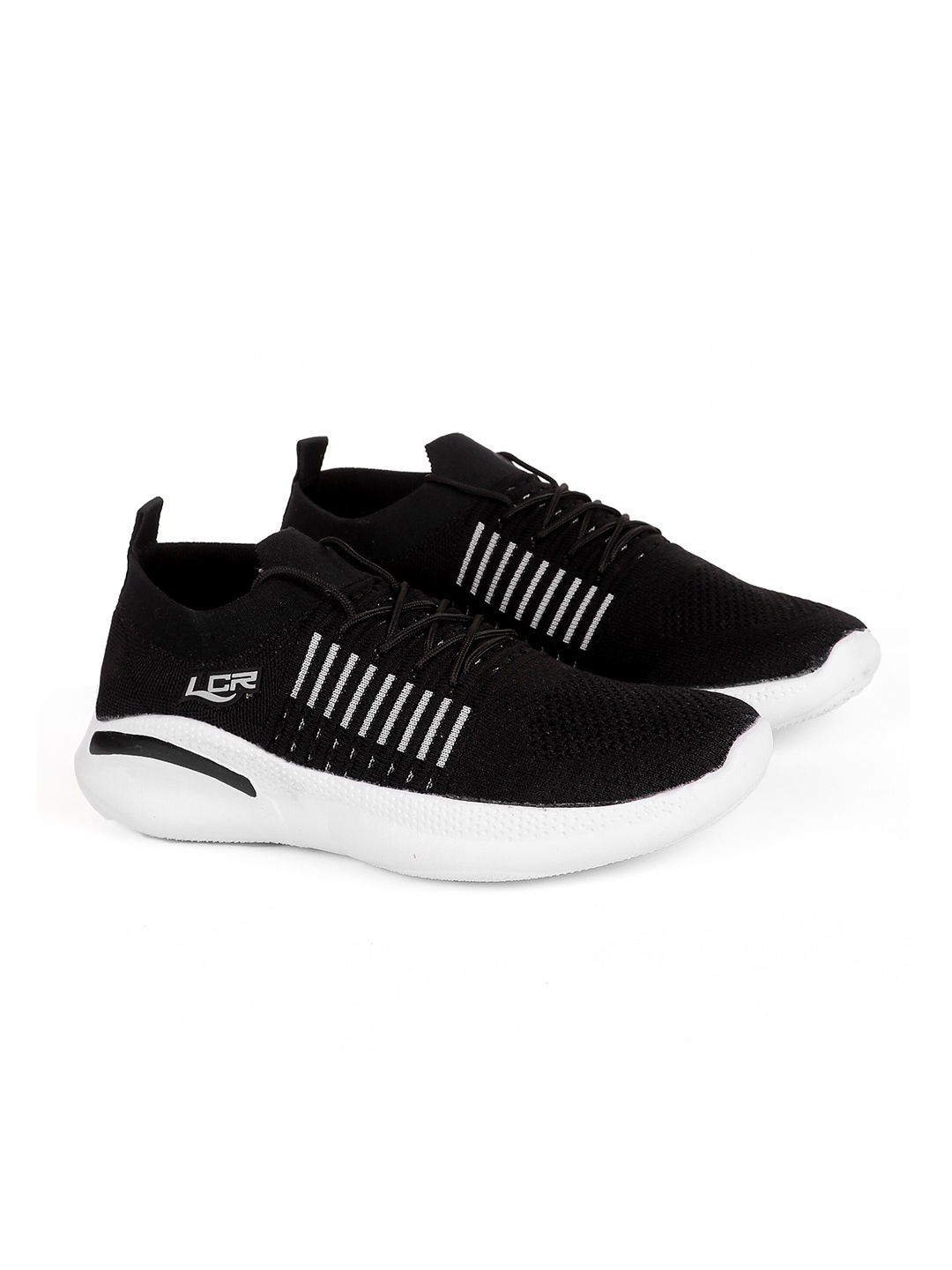 

Lancer Men Black Textile Running Shoes