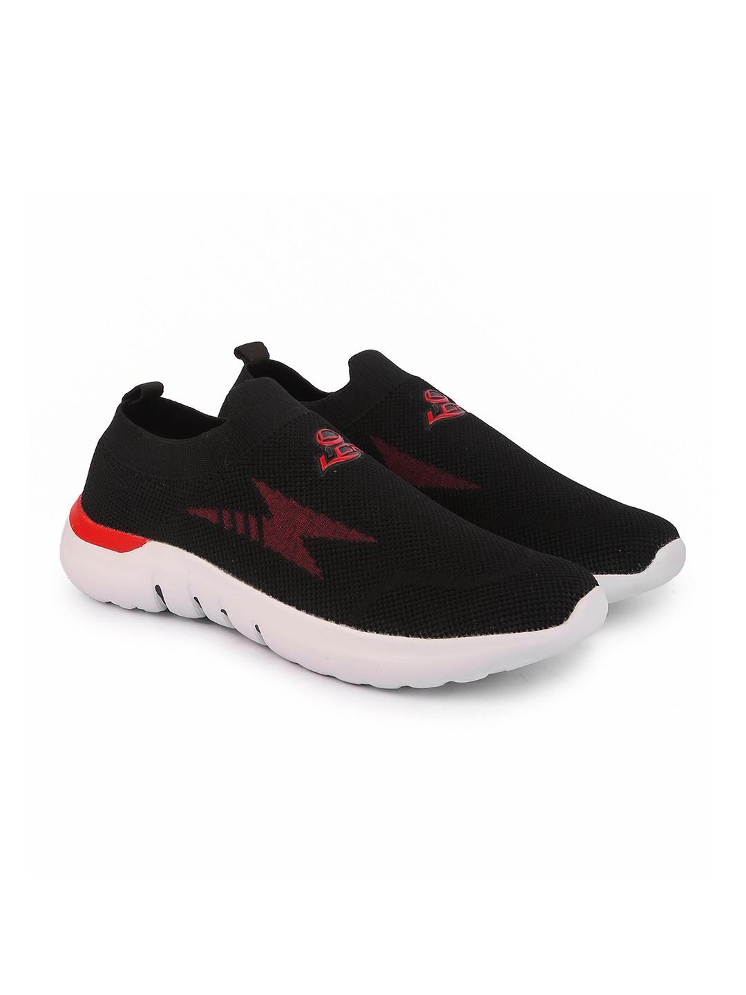 

Lancer Men Black Textile Running Shoes