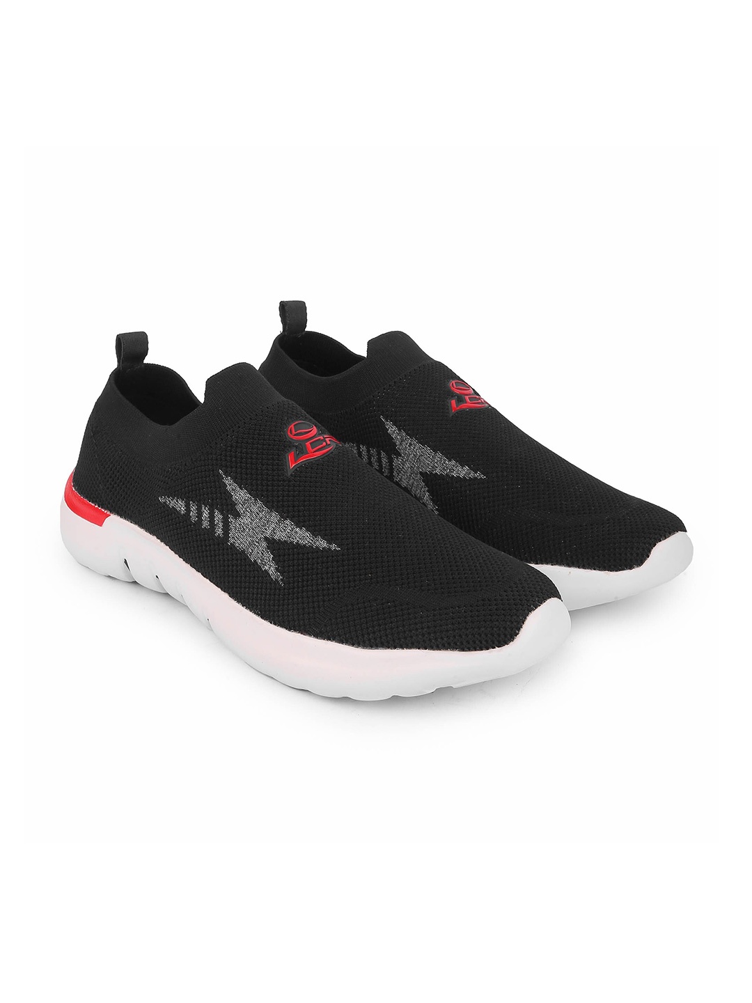 

Lancer Men Black Textile Running Shoes