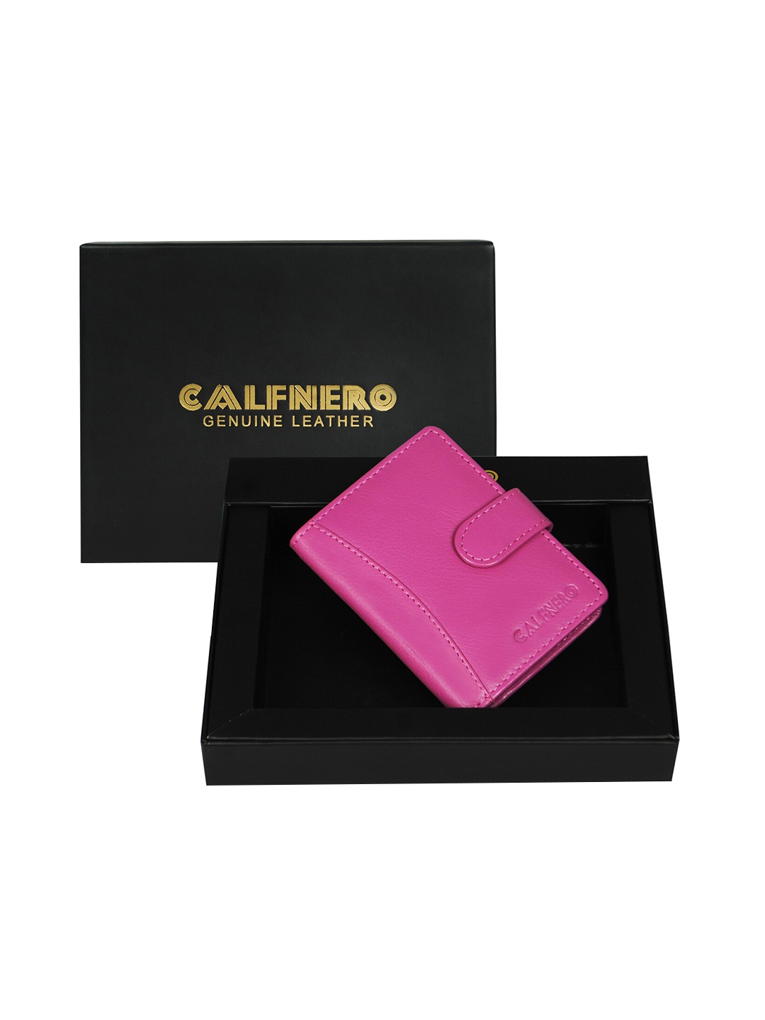 

CALFNERO Unisex Leather Card Holder, Pink