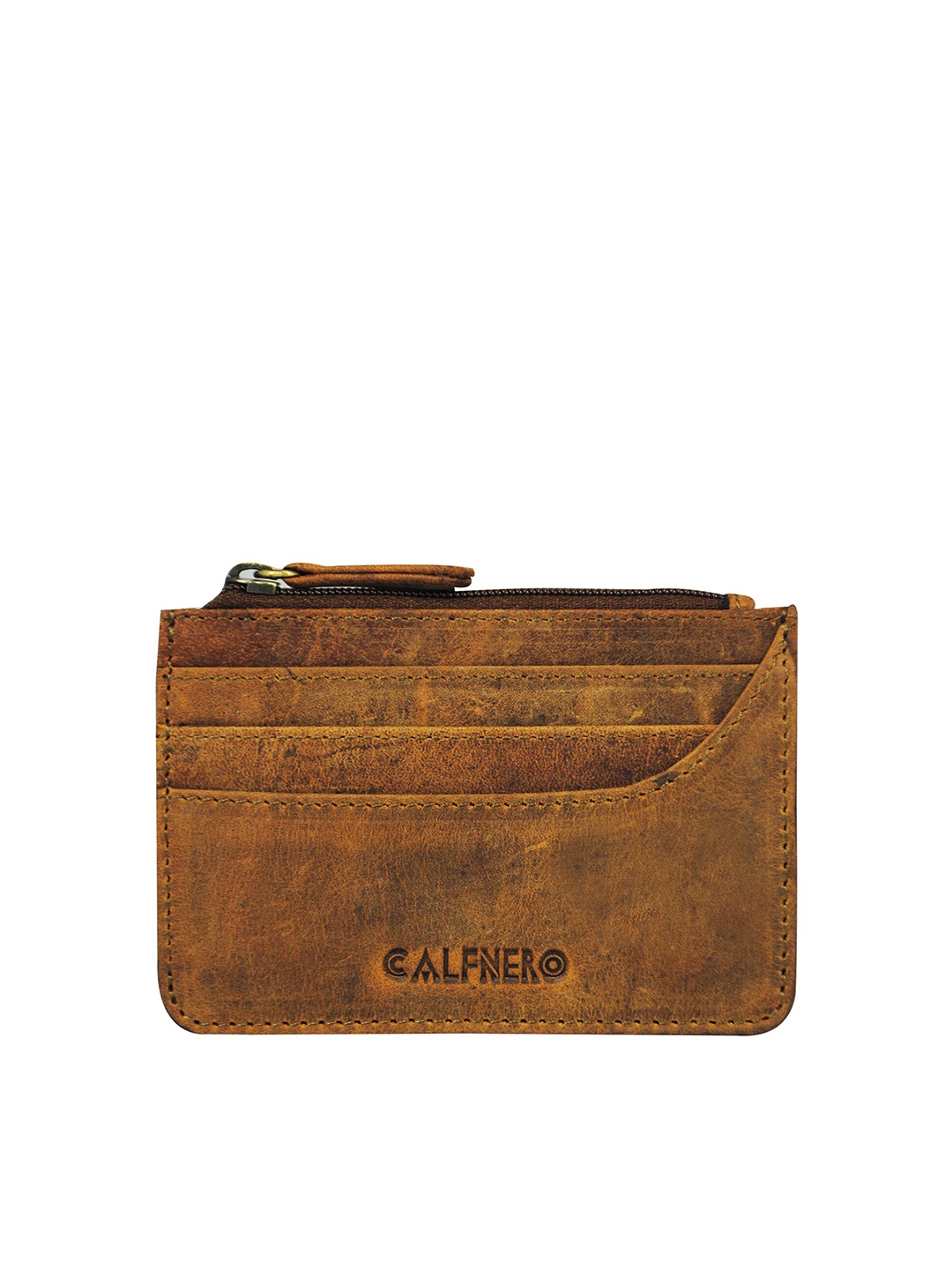 

CALFNERO Unisex Leather Card Holder, Brown