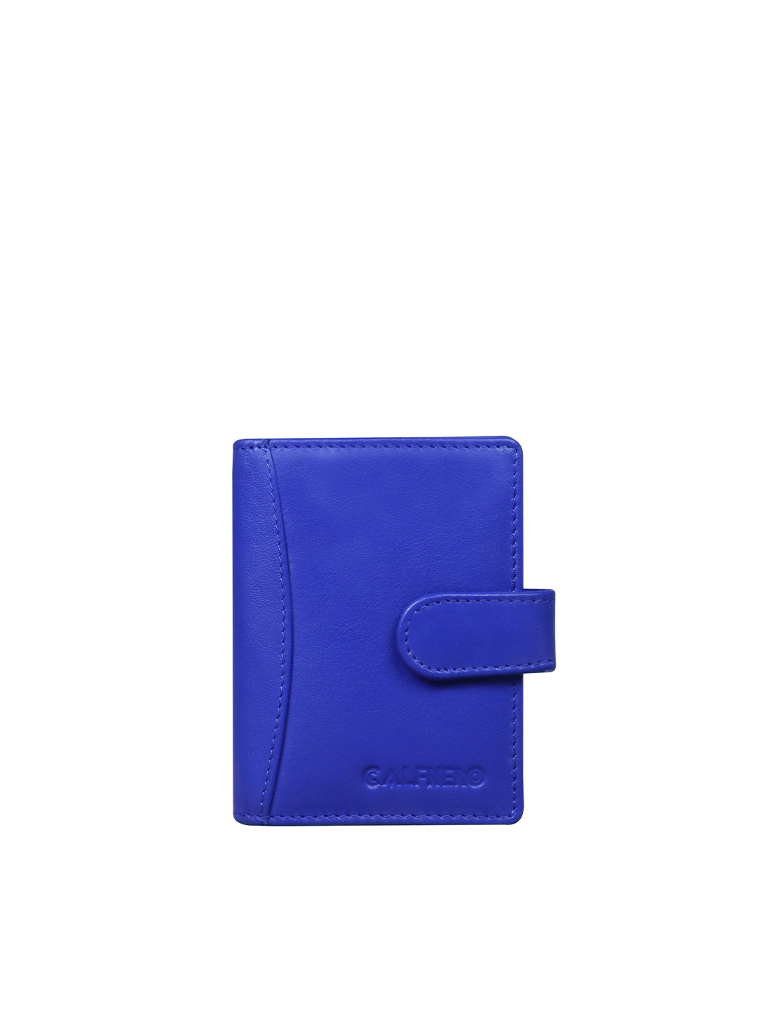 

CALFNERO Unisex Leather Card Holder, Blue