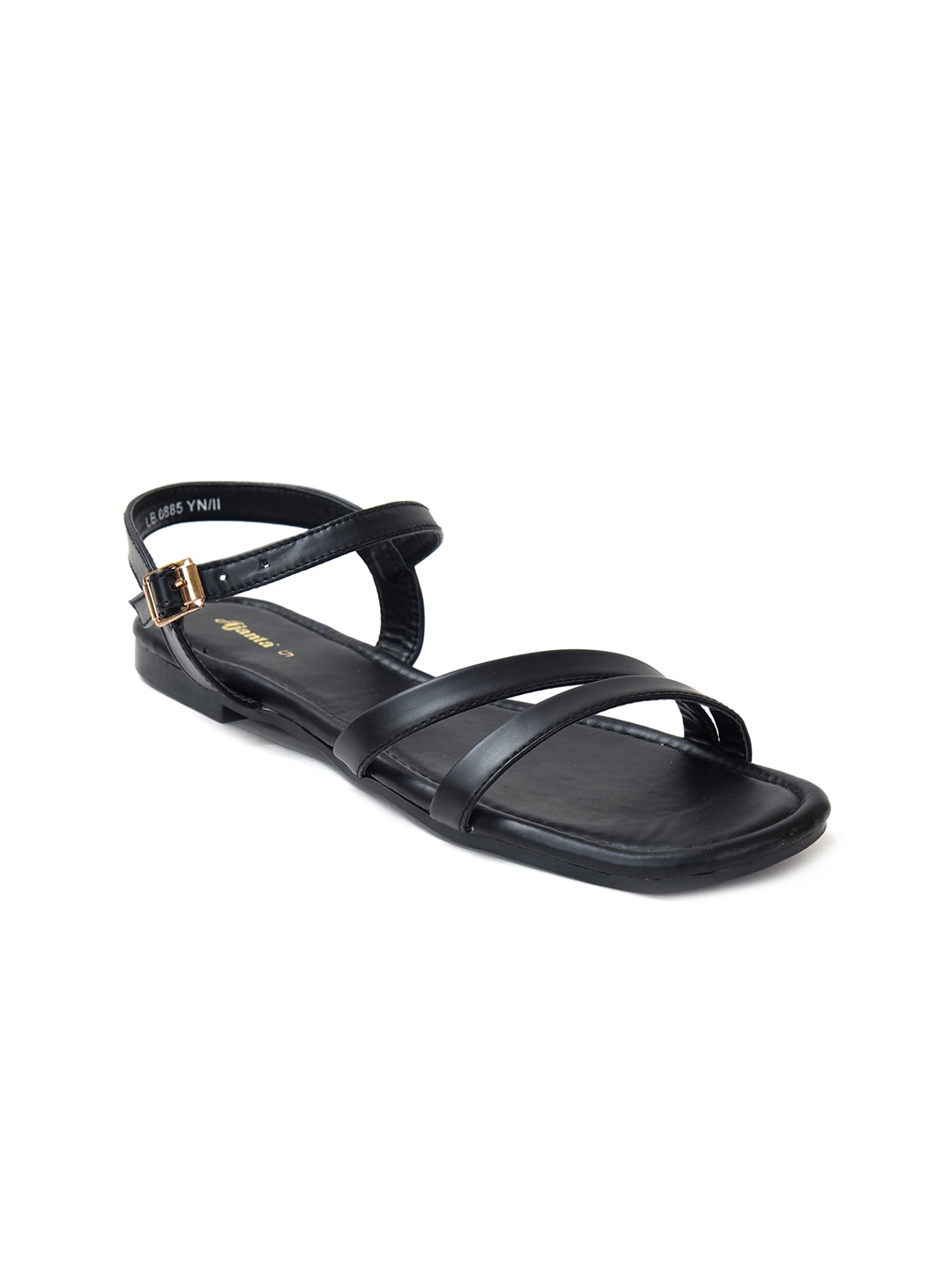 

Ajanta Women Open Toe Flats, Black