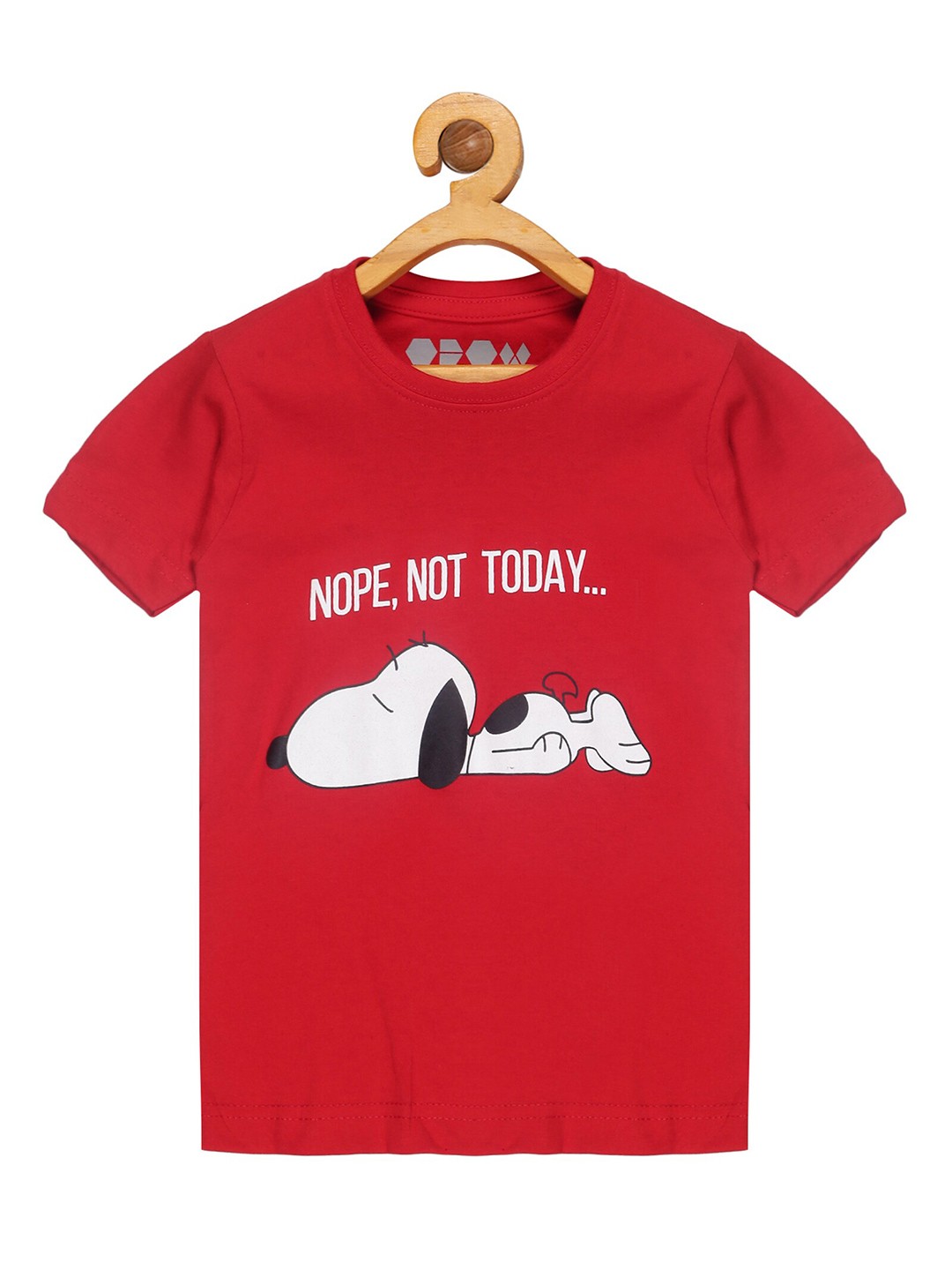 

OBOW Boys Red Printed Bio Finish Cotton T-shirt