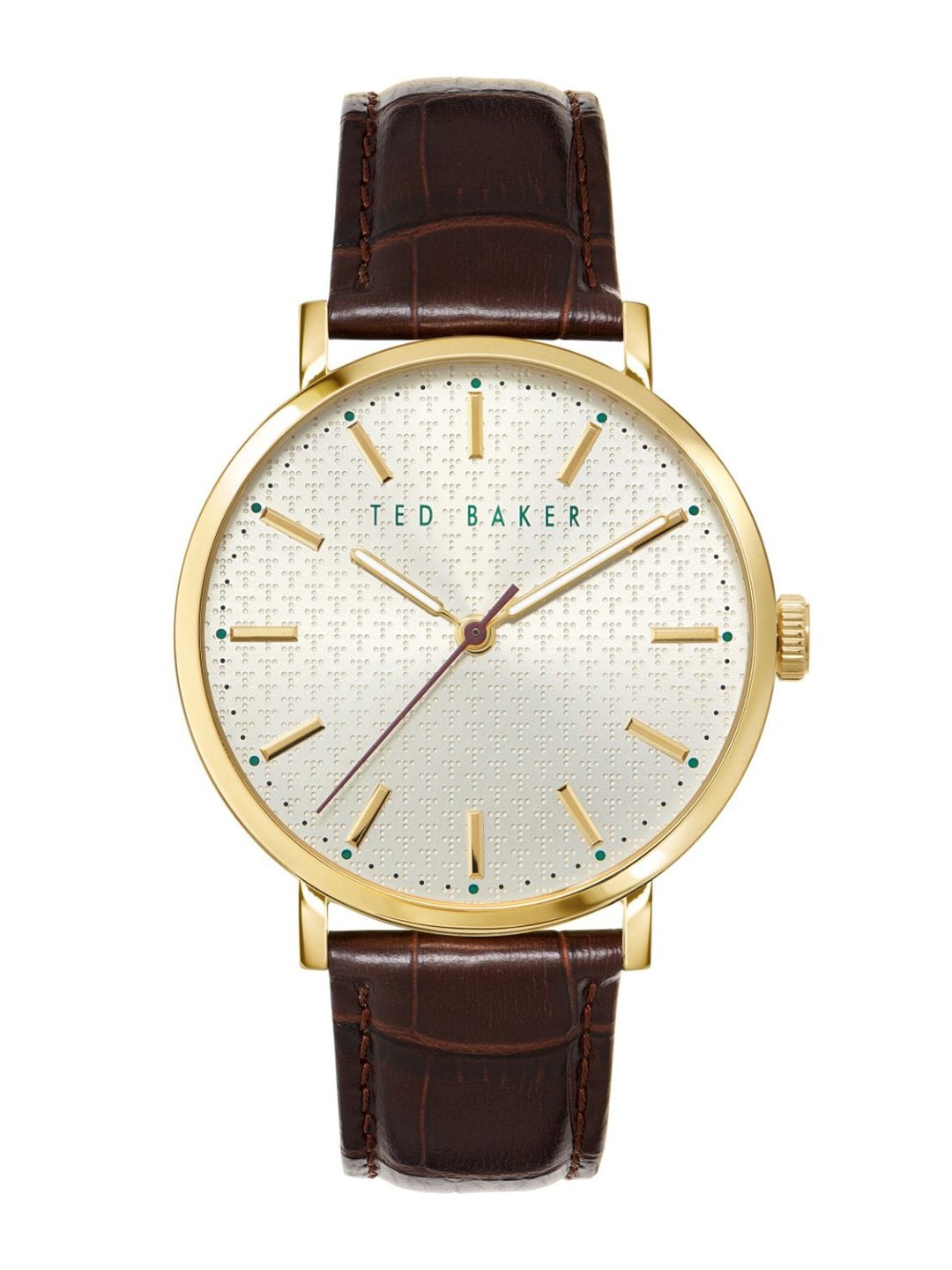 

Ted Baker Men Leather Textured Straps Analogue Watch BKPPGF008, White