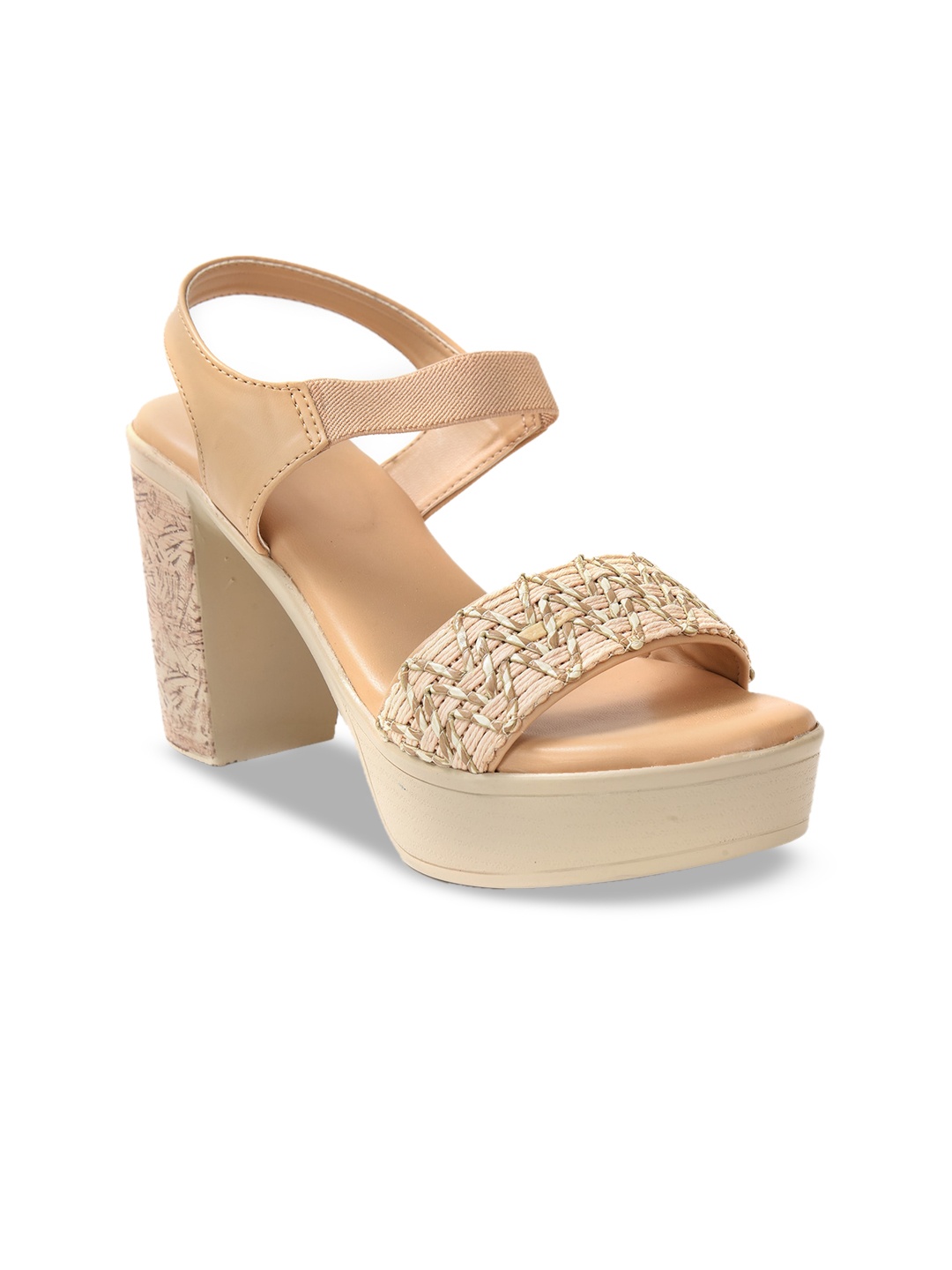 

Ajanta Beige Block Ankle Loop Sandals