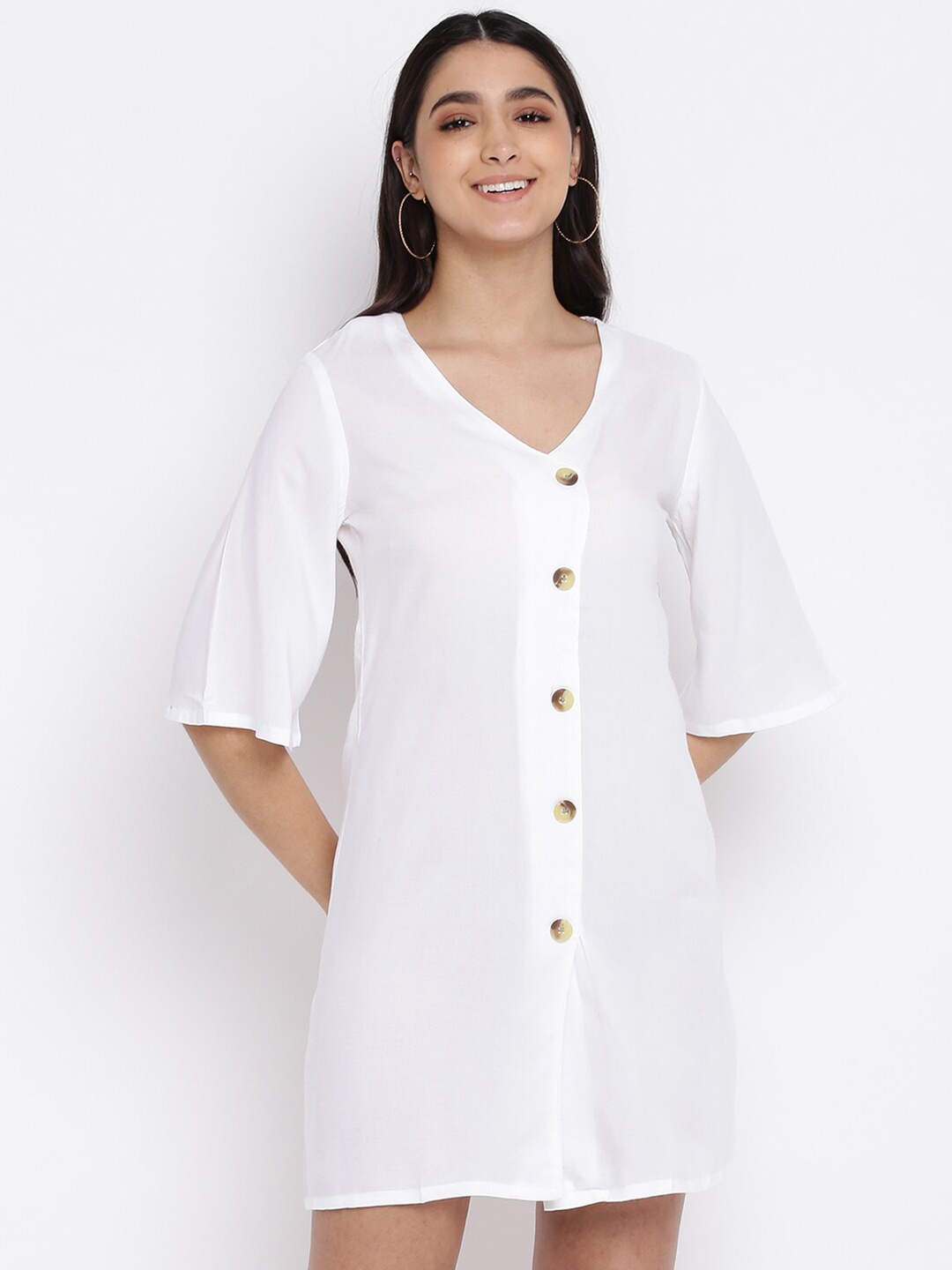 

abof White A-Line Dress
