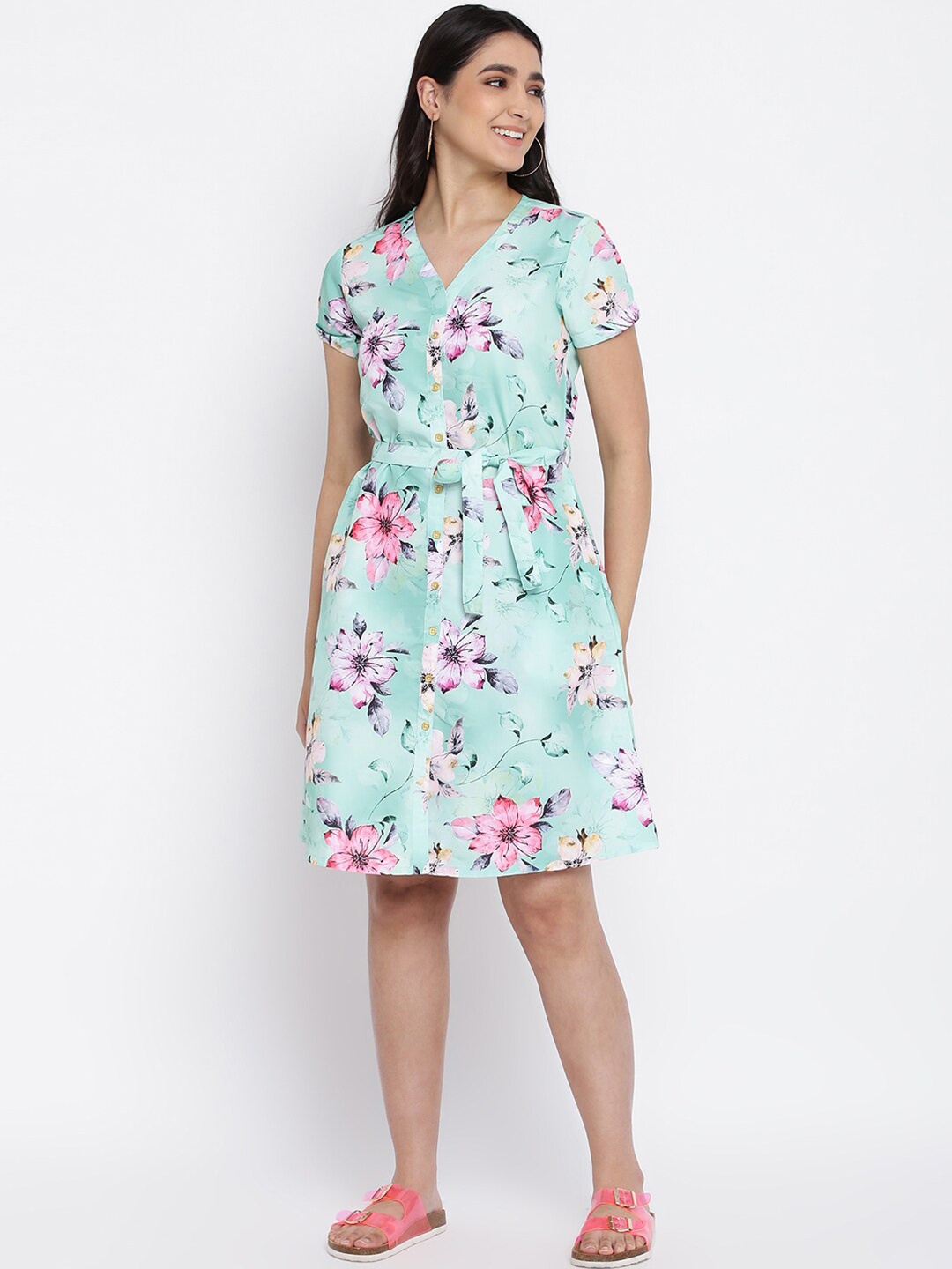 

abof Blue Floral Dress