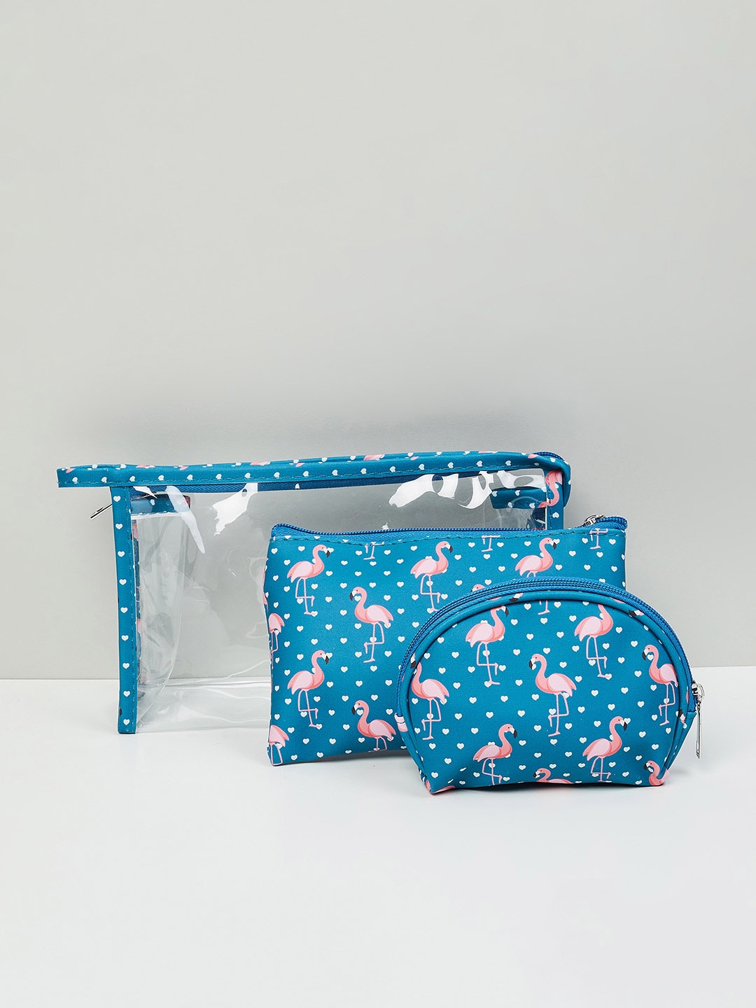 

max Women Printed Pouch - Set of 3, Blue