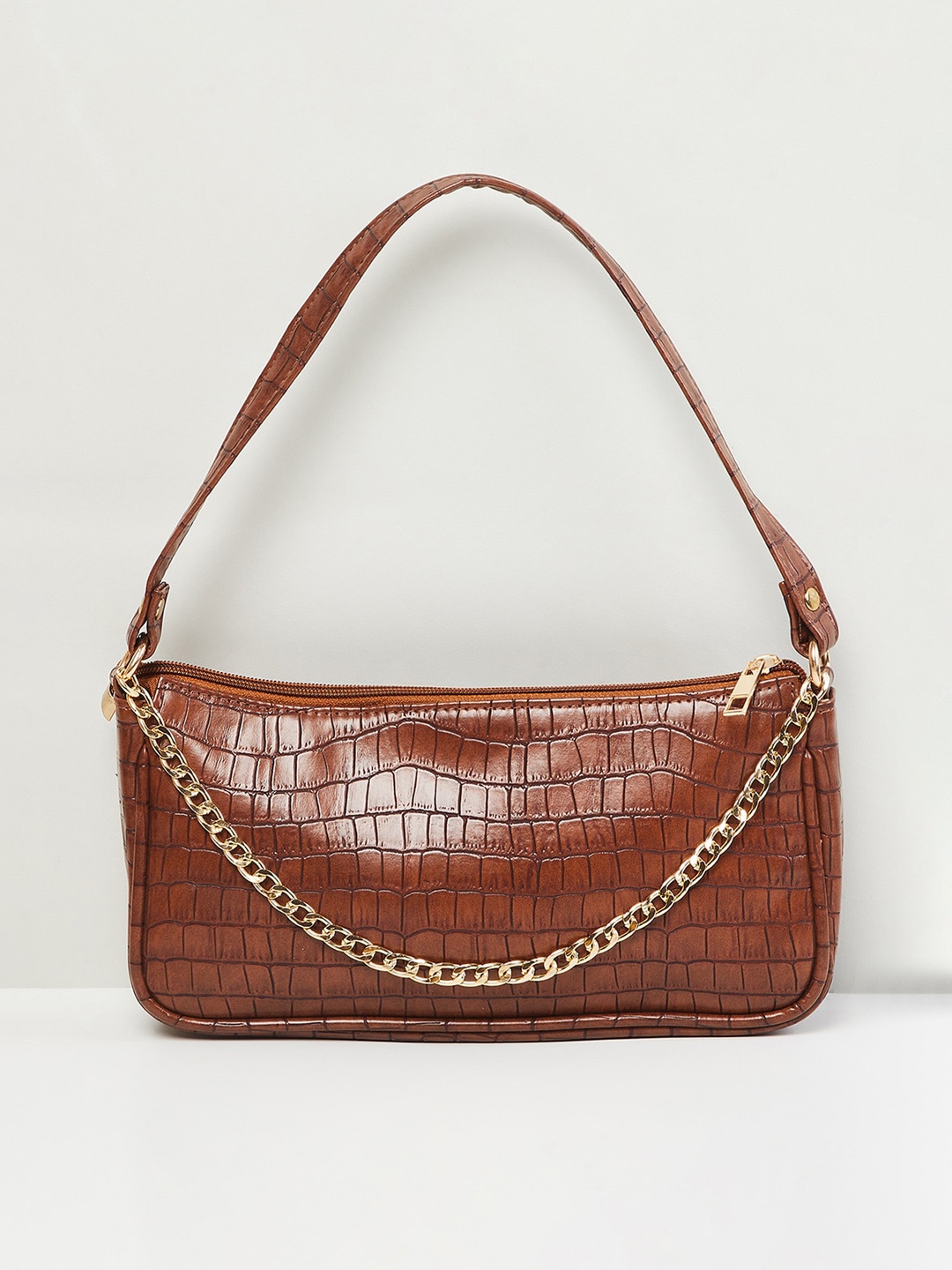 

max Women Textured Shoulder Bag, Tan