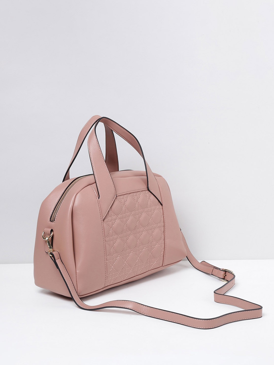 

max Women Textured Handbag with Spacious Compartment, Pink