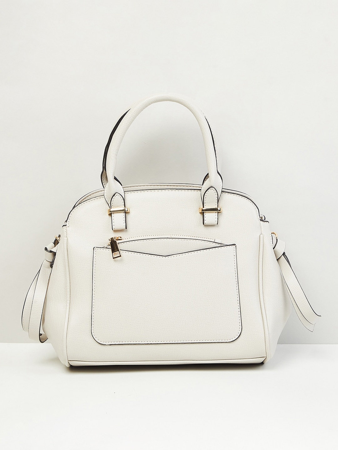 

max Women Solid Handheld Bag, Beige