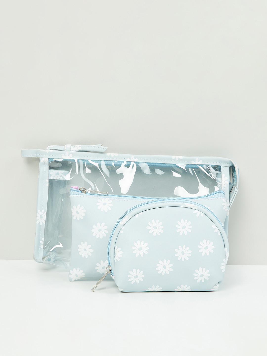 

max Women Printed Zip-Closure Pouch - Set of 3, Green
