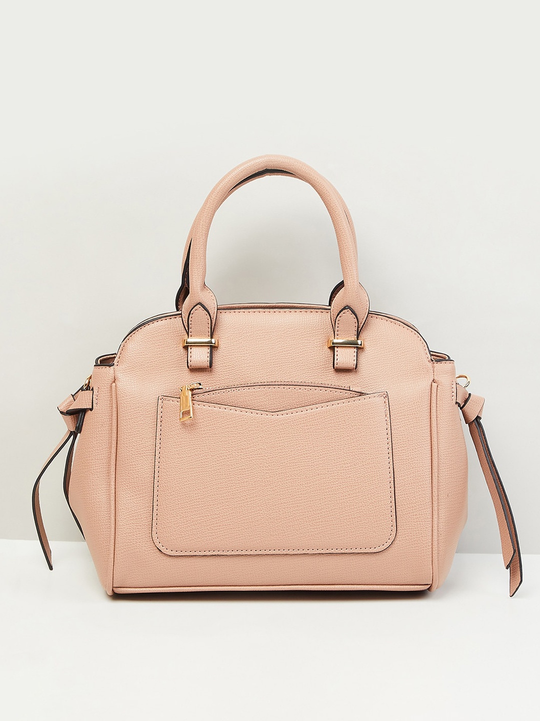 

max Women Solid Handheld Bag, Nude