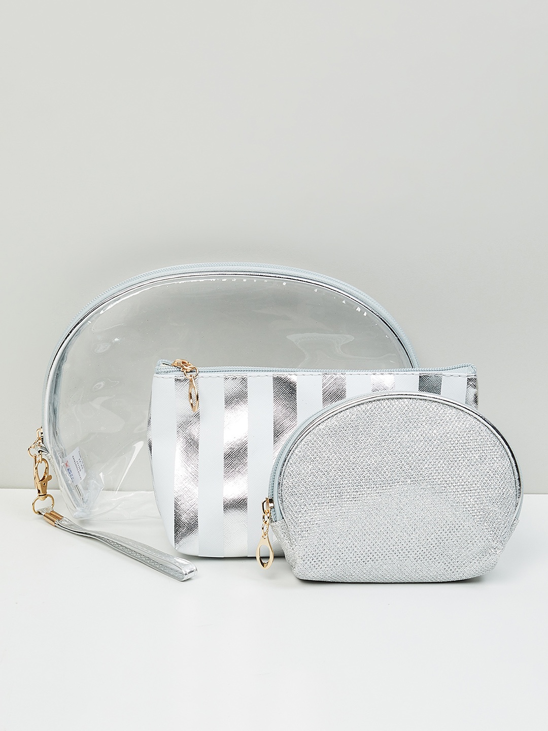 

max Women Printed Pouch - Set of 3, Silver