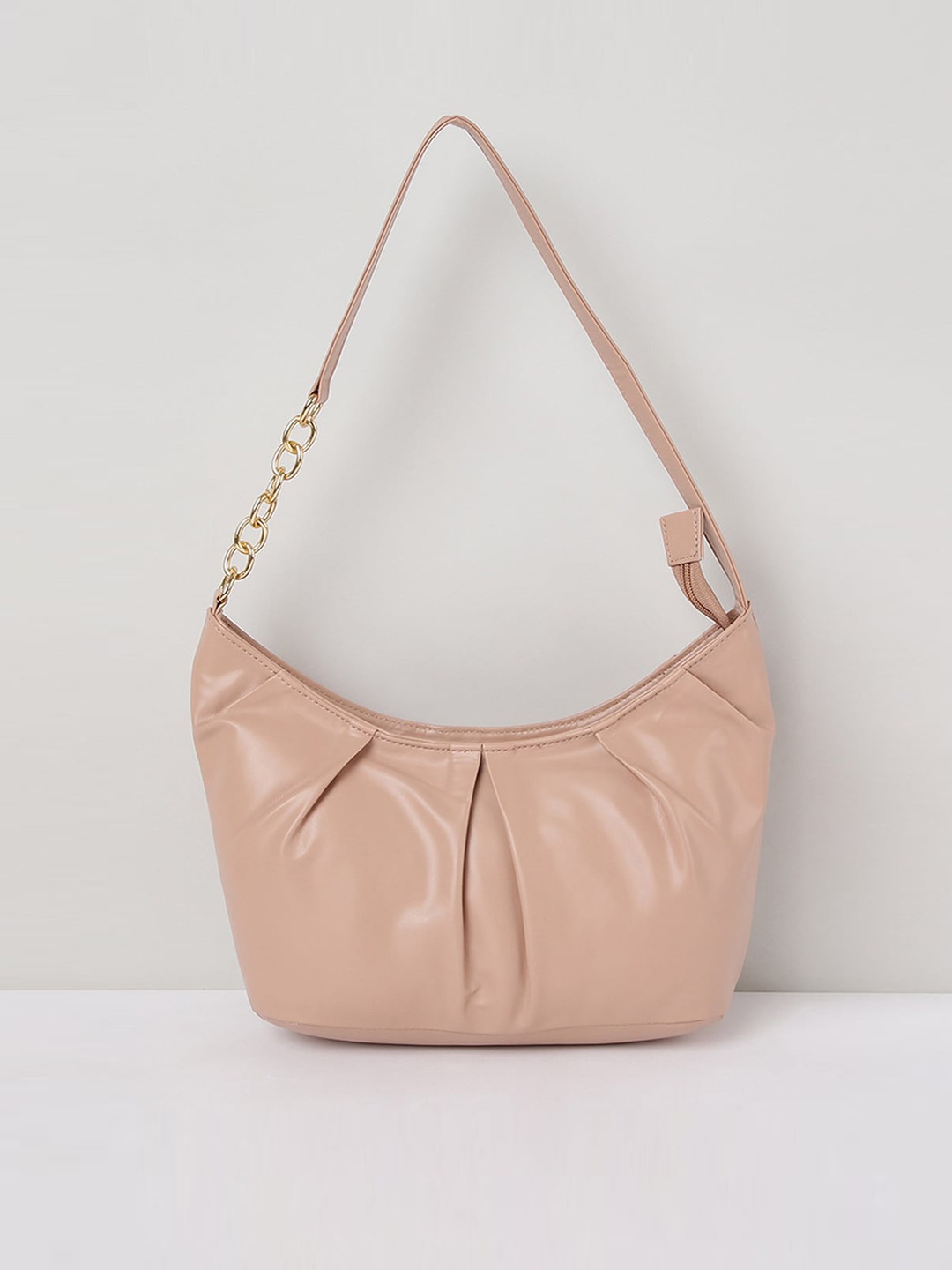 

max Women Solid Hobo Bag, Beige
