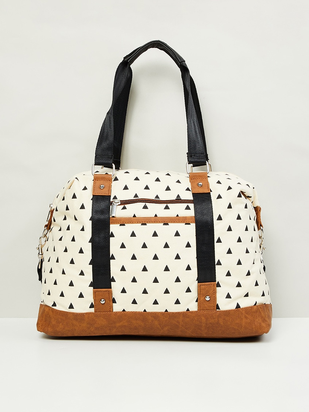 

max Women Printed Zip Closure Shoulder Bag, Off white