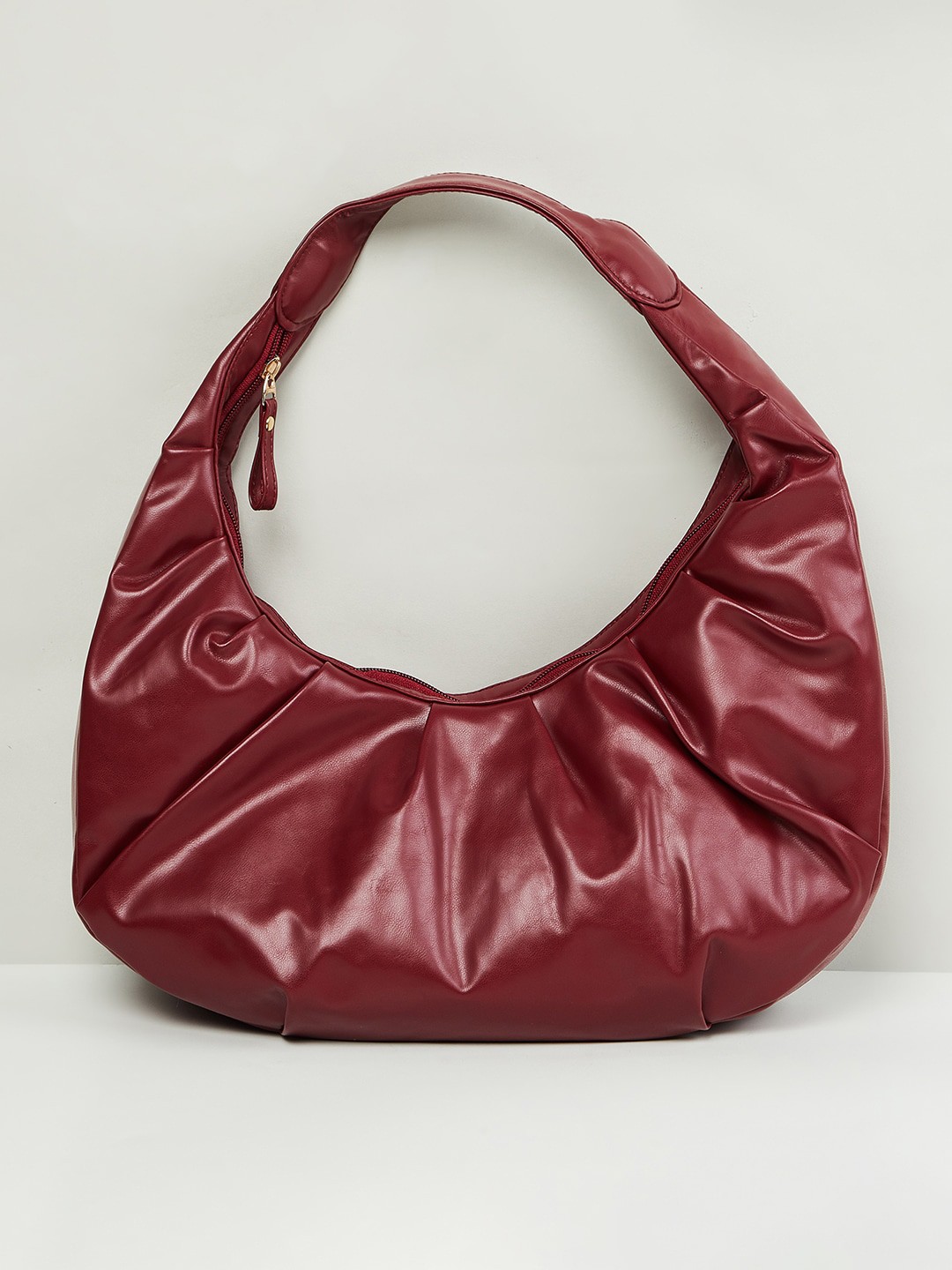 

max Women Solid Zip Closure Shoulder Bag, Maroon