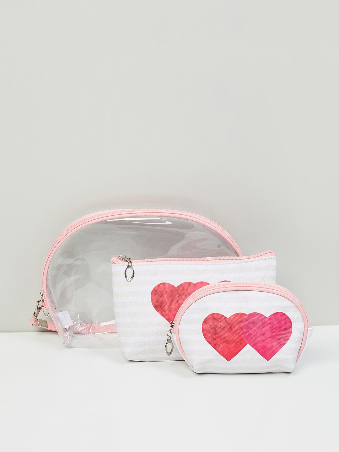 

max Women Printed Pouch - Set of 3, Pink
