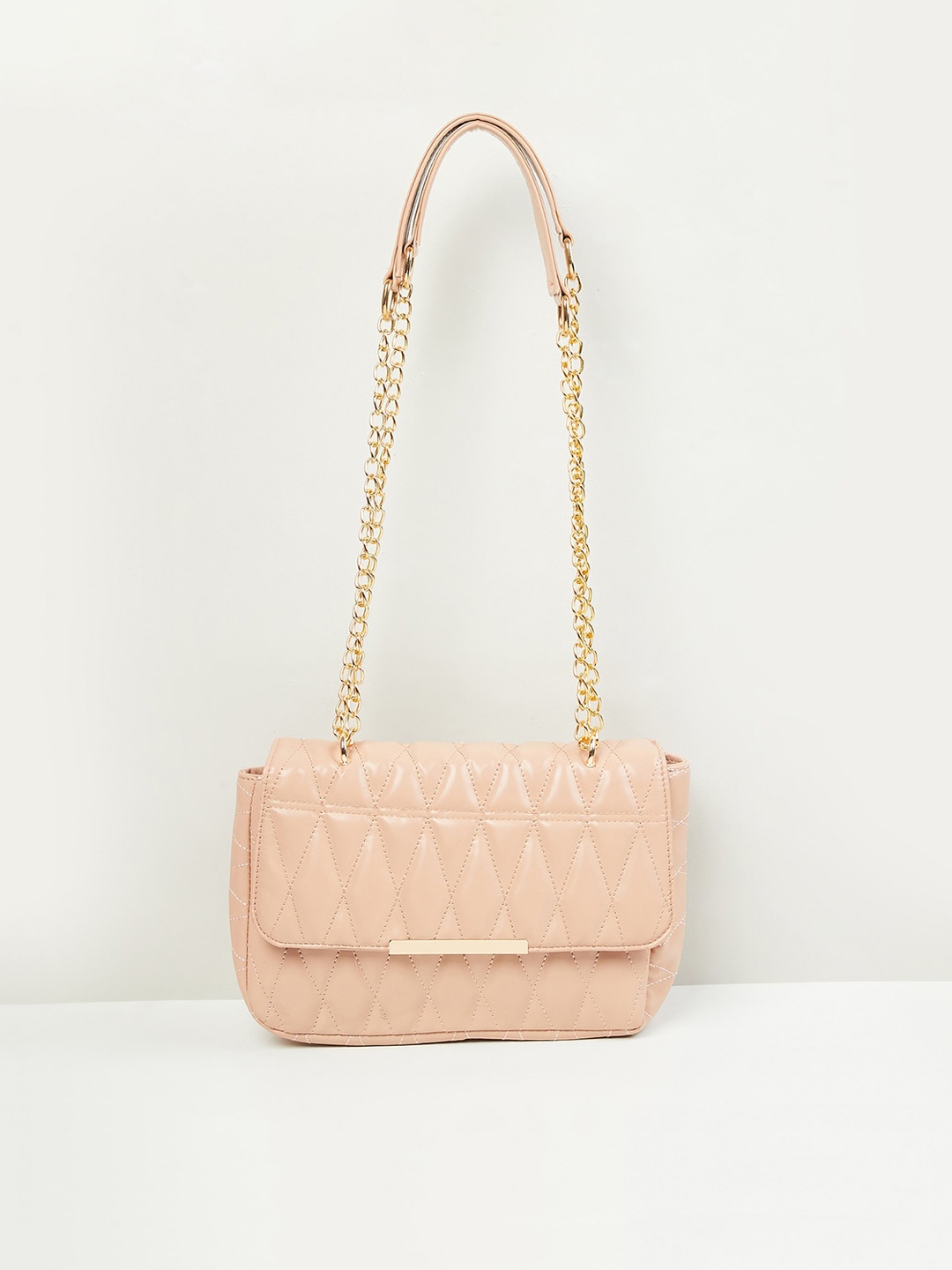 

max Women Solid Flap Closure Shoulder Bag, Nude