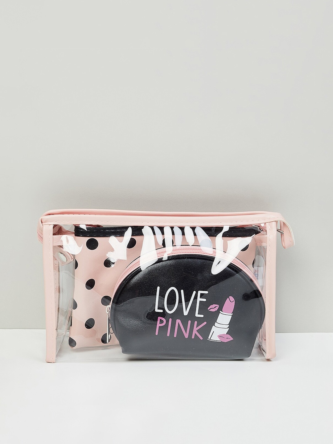 

max Women Printed Pouch - Set of 3, Pink