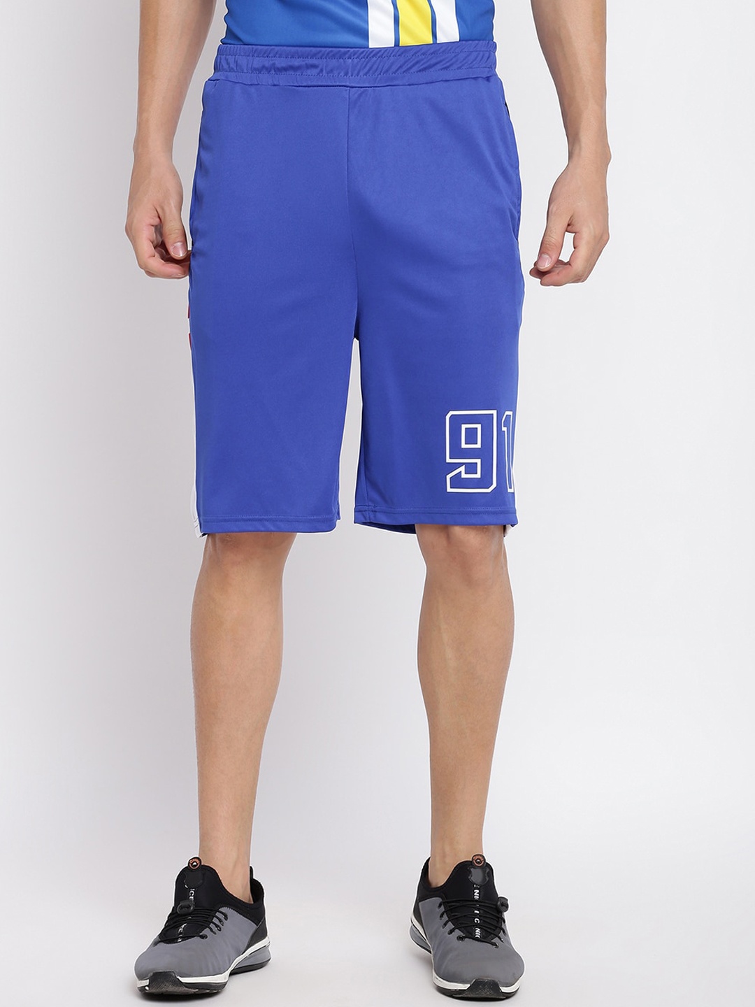 

abof Men Solid Sports Shorts, Blue